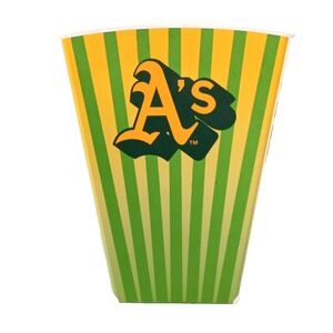 Vintage Churchill "Let's Go Oakland" MLB Popcorn Bucket/Plastic Tub